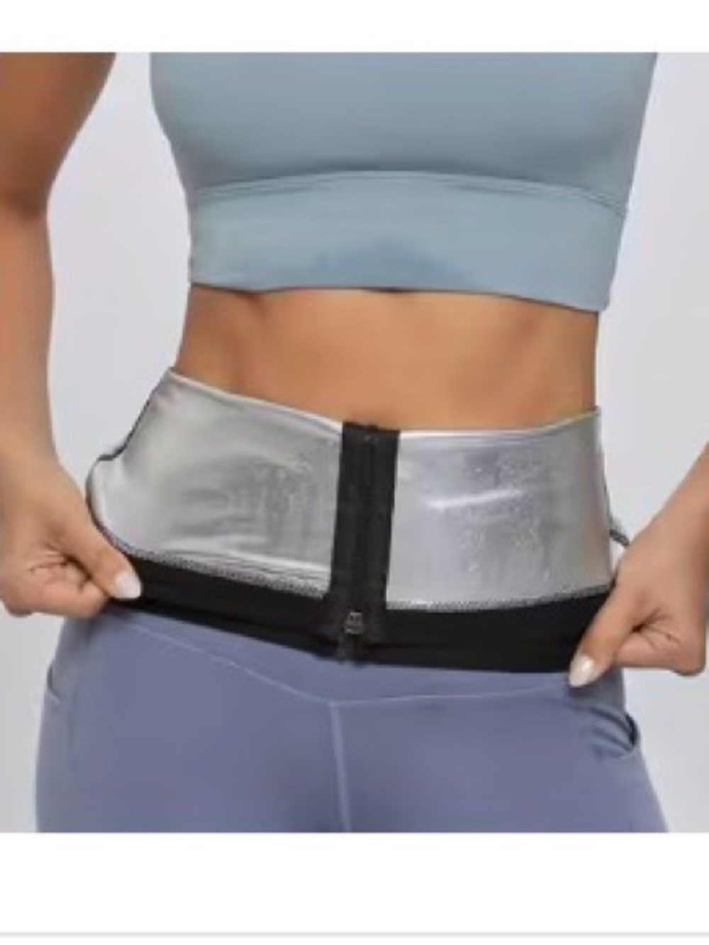 Sauna  Silver Waist Trimmer Belt